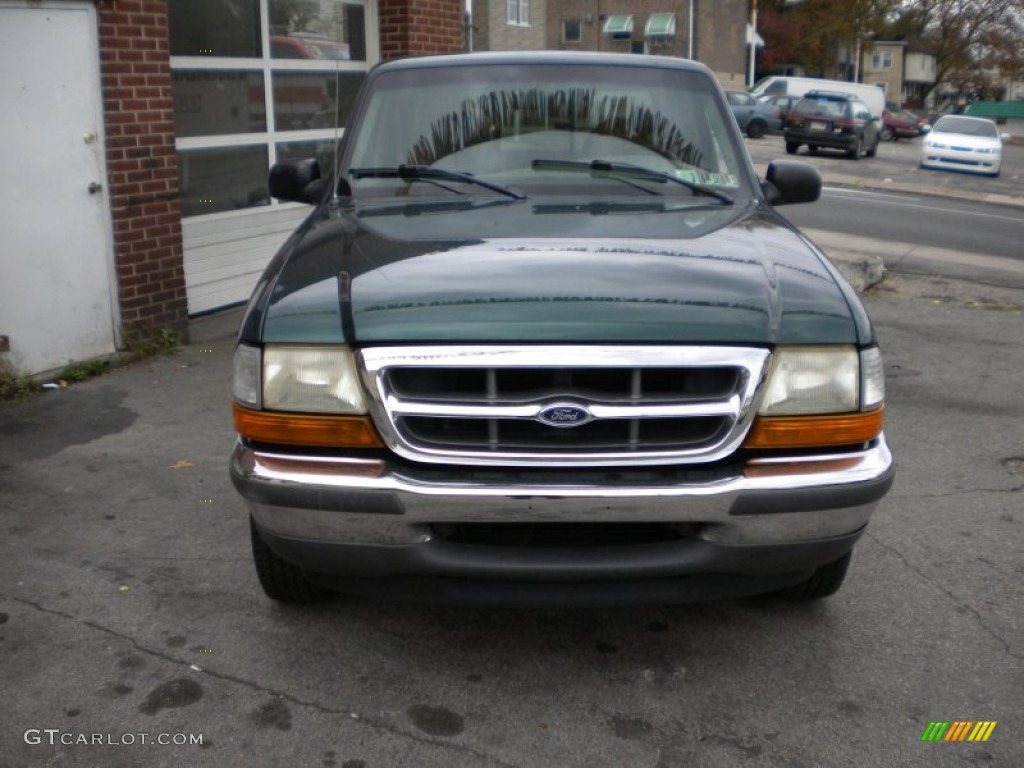 1998 Ranger XLT Extended Cab - Deep Emerald Green Metallic / Medium Graphite photo #9