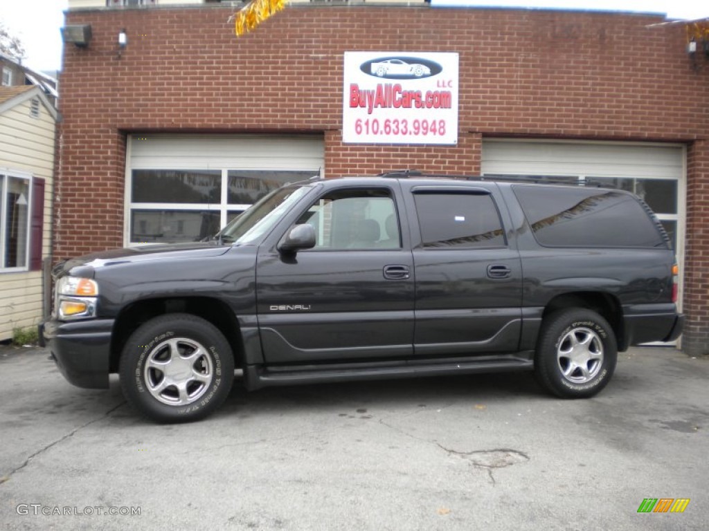 2004 Yukon XL Denali AWD - Carbon Metallic / Stone Gray photo #1