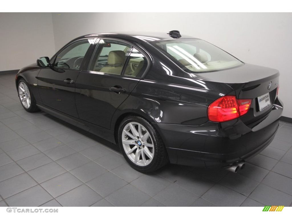 2009 3 Series 328i Sedan - Black Sapphire Metallic / Beige photo #5