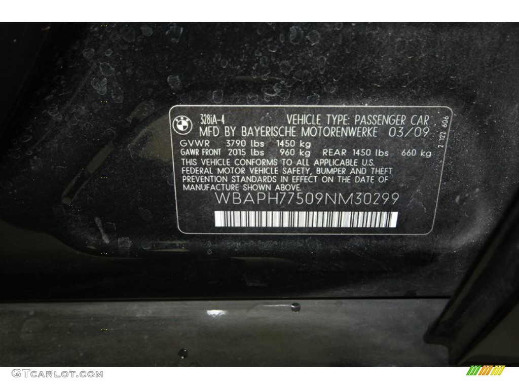 2009 3 Series 328i Sedan - Black Sapphire Metallic / Beige photo #10