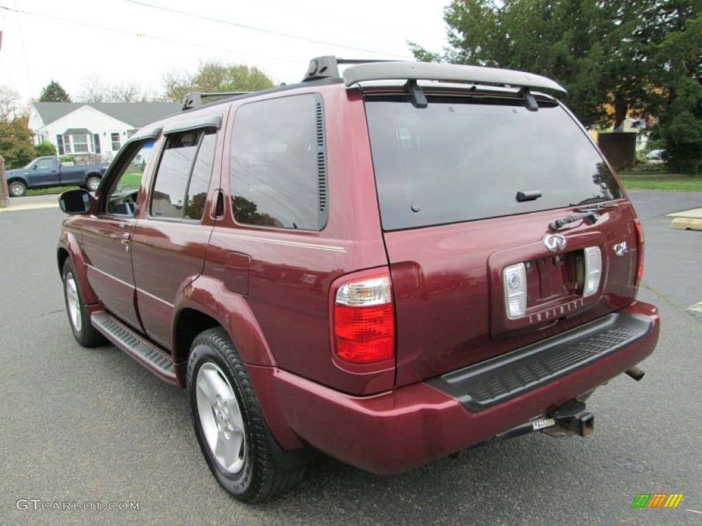 2001 QX4 4x4 - Burgundy Metallic / Stone Beige photo #5
