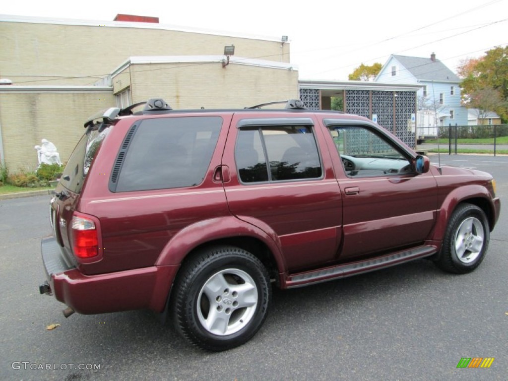 2001 QX4 4x4 - Burgundy Metallic / Stone Beige photo #8