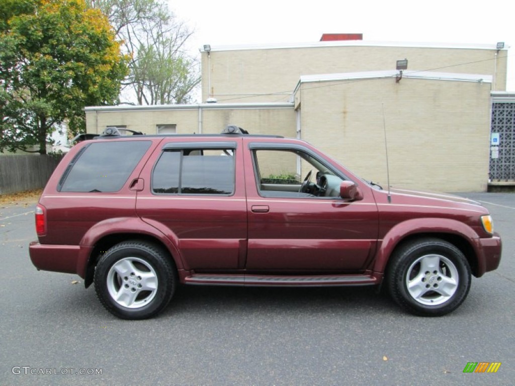 2001 QX4 4x4 - Burgundy Metallic / Stone Beige photo #9