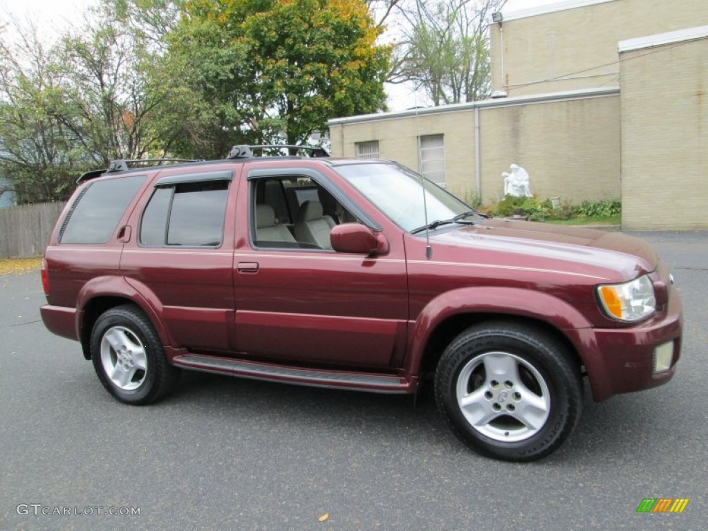 2001 QX4 4x4 - Burgundy Metallic / Stone Beige photo #10