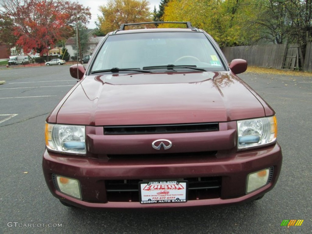 2001 QX4 4x4 - Burgundy Metallic / Stone Beige photo #12