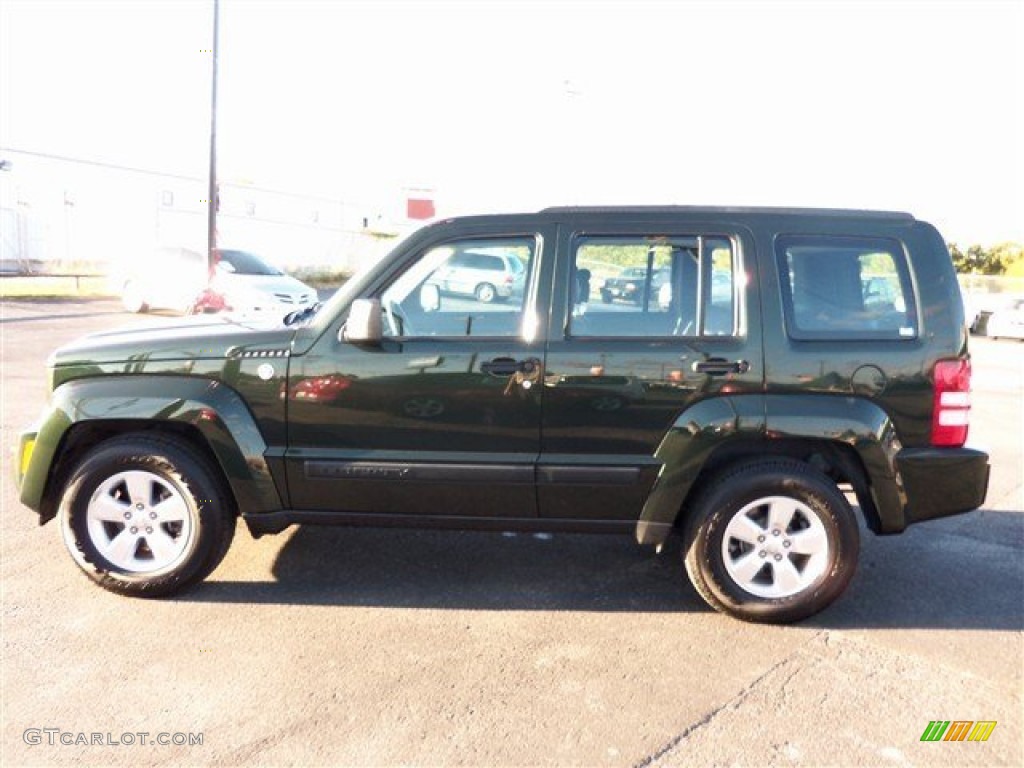 2011 Liberty Sport 4x4 - Natural Green Metallic / Dark Slate Gray photo #4