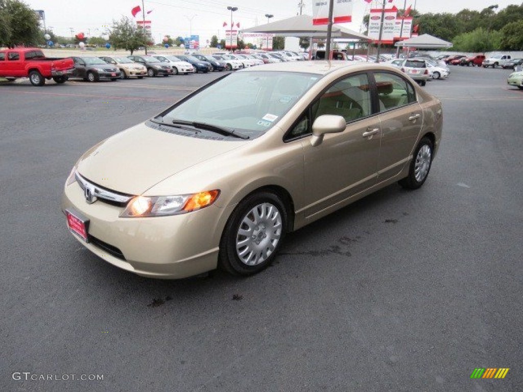 Borrego Beige Metallic 2007 Honda Civic LX Sedan Exterior Photo #72845946