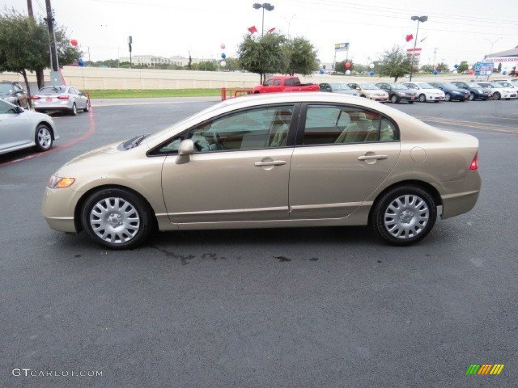 Borrego Beige Metallic 2007 Honda Civic LX Sedan Exterior Photo #72845961