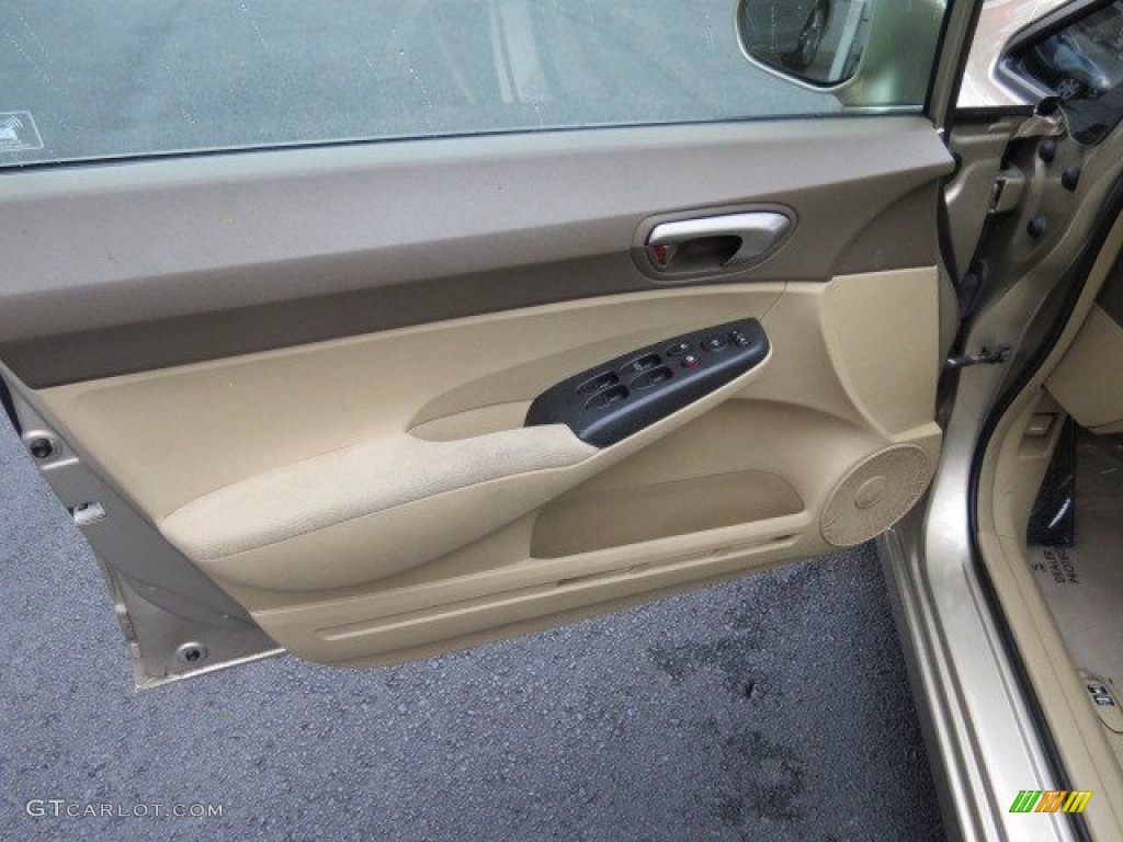 2007 Honda Civic LX Sedan Ivory Door Panel Photo #72846042