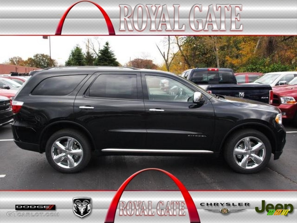 2013 Durango Citadel AWD - Brilliant Black Crystal Pearl / Black photo #1