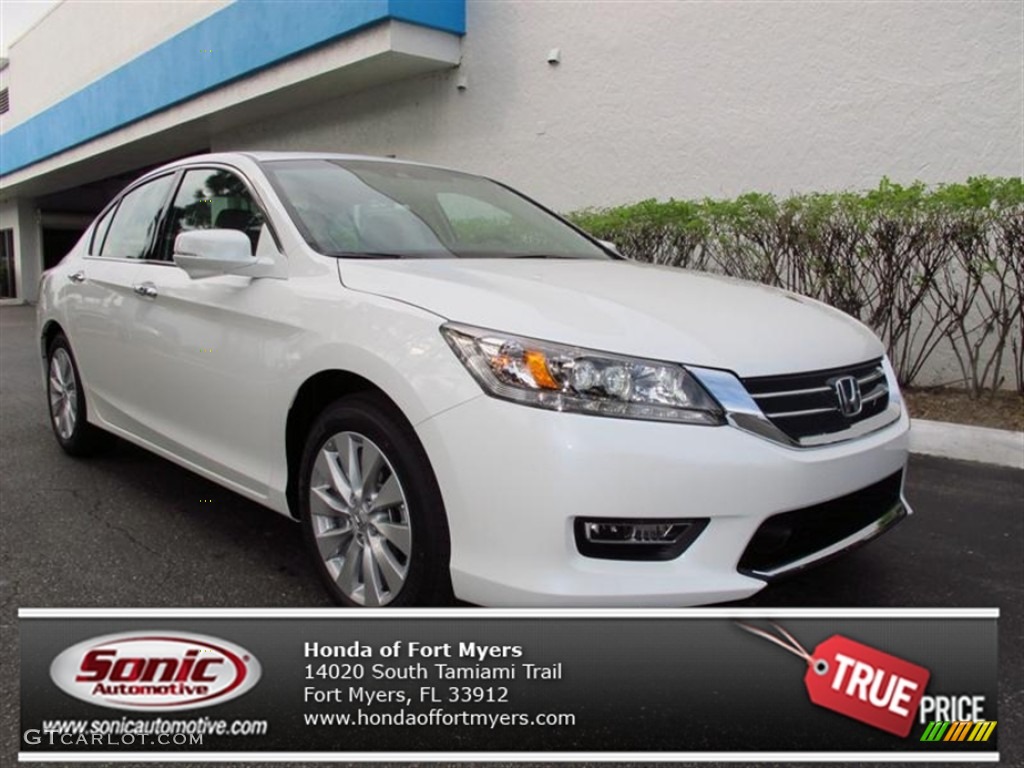 2013 Accord Touring Sedan - White Orchid Pearl / Ivory photo #1