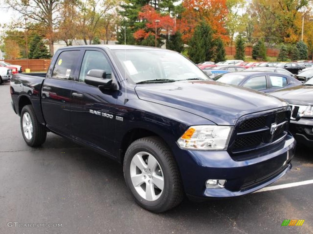 True Blue Pearl 2012 Dodge Ram 1500 Express Crew Cab 4x4 Exterior Photo #72849558