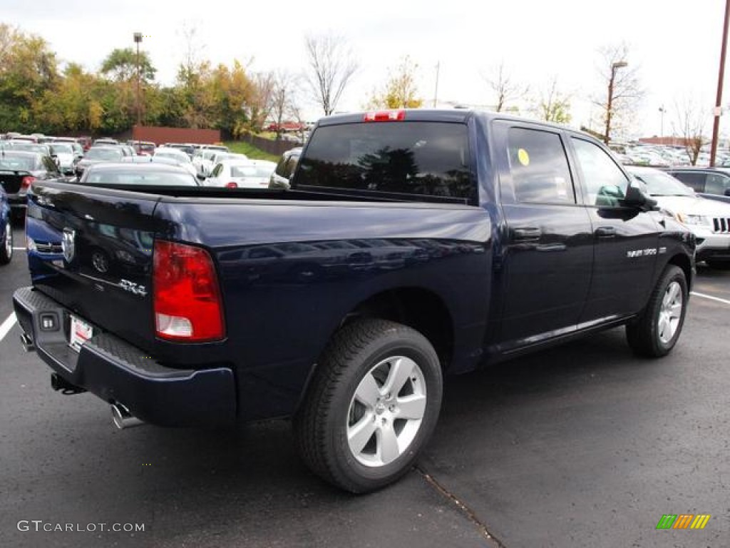 2012 Ram 1500 Express Crew Cab 4x4 - True Blue Pearl / Dark Slate Gray/Medium Graystone photo #3