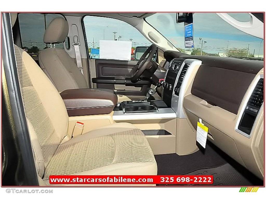 2012 Ram 1500 Lone Star Quad Cab - Sagebrush Pearl / Light Pebble Beige/Bark Brown photo #23