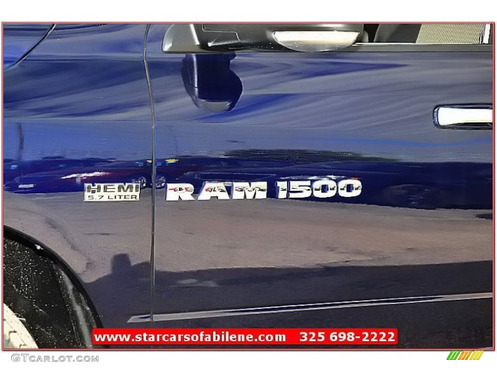 2012 Ram 1500 Lone Star Quad Cab - True Blue Pearl / Dark Slate Gray/Medium Graystone photo #2