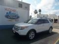 2013 White Platinum Tri-Coat Ford Explorer XLT  photo #1
