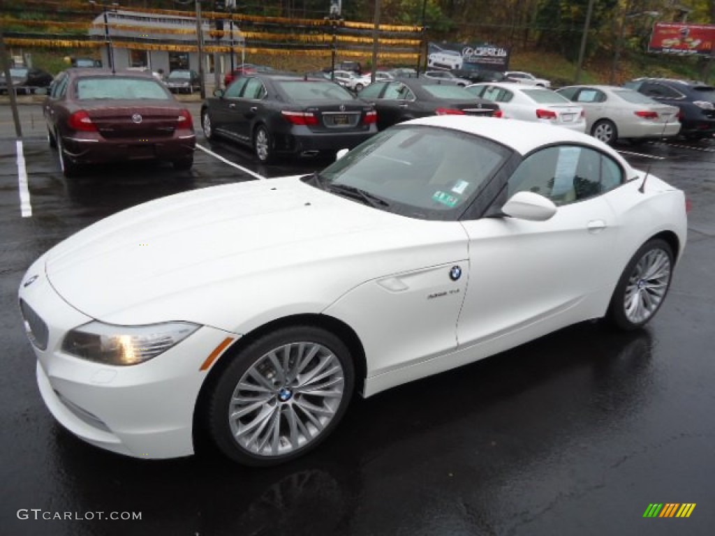 2009 Z4 sDrive35i Roadster - Alpine White / Beige Kansas Leather photo #2