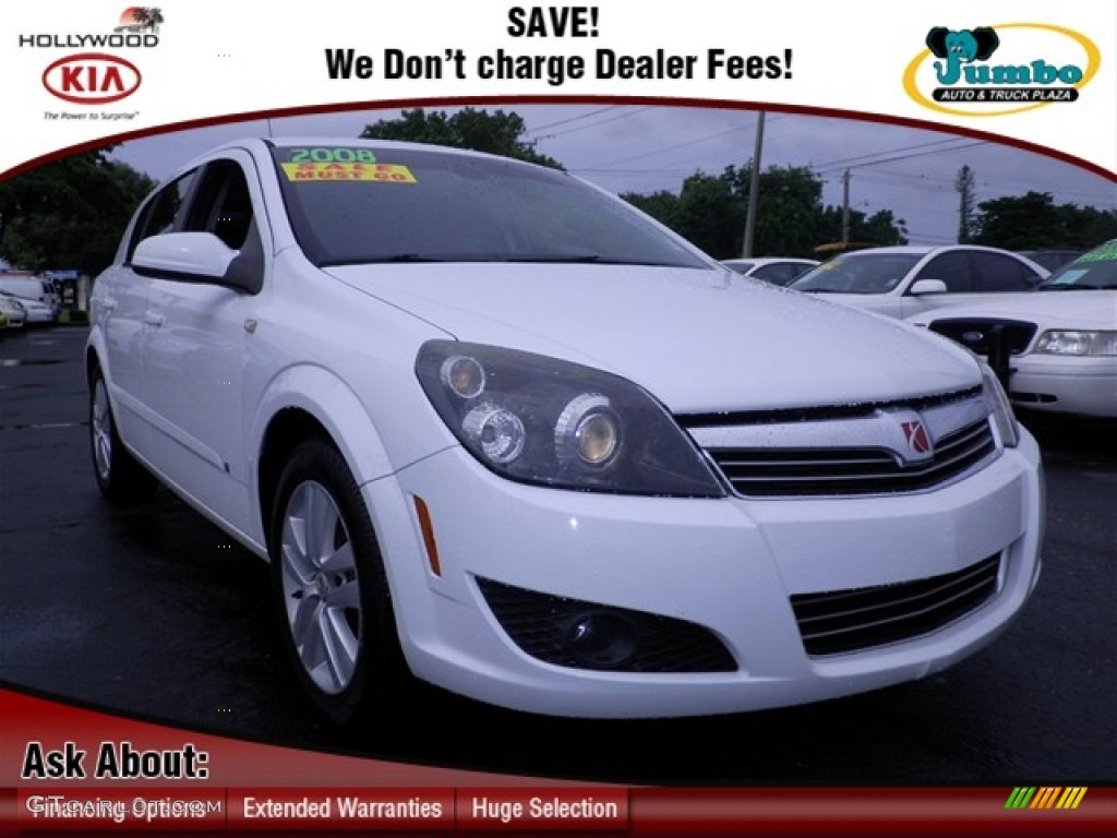 2008 Astra XR Sedan - Arctic White / Charcoal photo #1