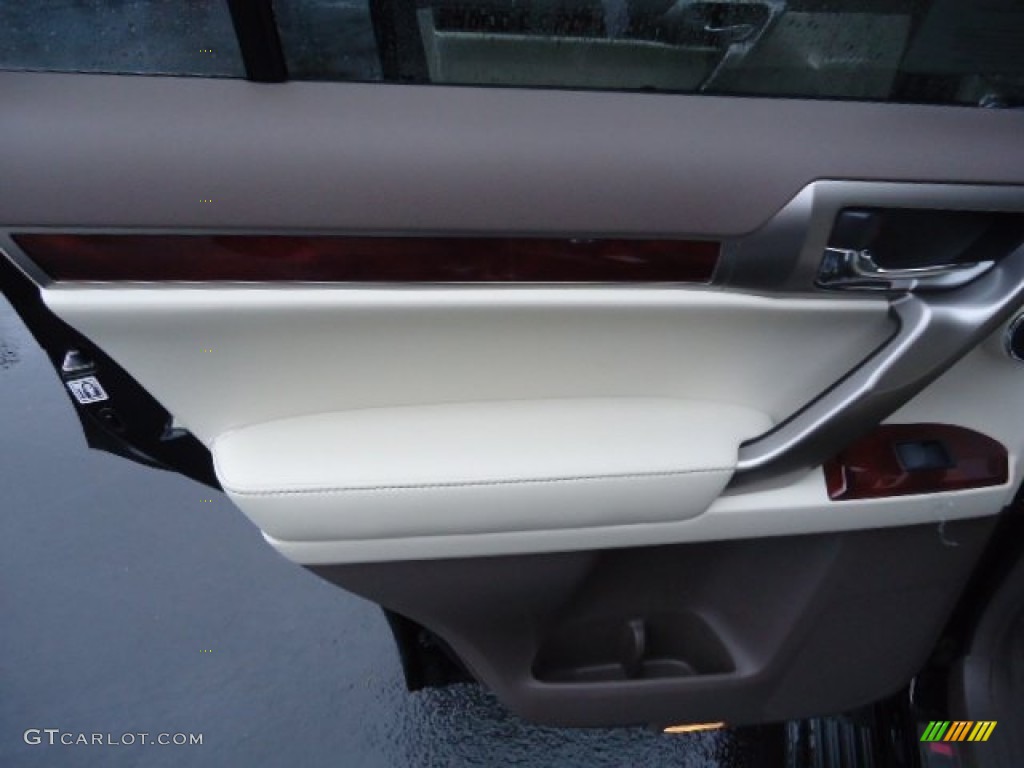 2013 Lexus GX 460 Premium Ecru/Auburn Bubinga Door Panel Photo #72853789