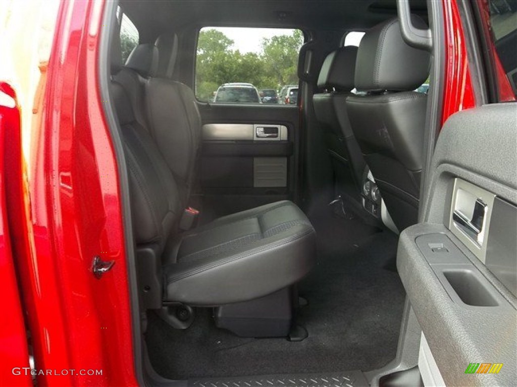 Raptor Black Leather/Cloth Interior 2013 Ford F150 SVT Raptor SuperCrew 4x4 Photo #72854025