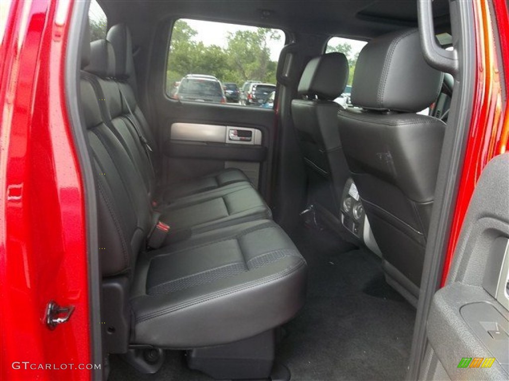 Raptor Black Leather/Cloth Interior 2013 Ford F150 SVT Raptor SuperCrew 4x4 Photo #72854049
