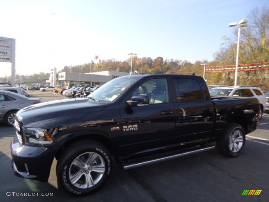 2013 1500 Sport Crew Cab 4x4 - True Blue Pearl / Black photo #1