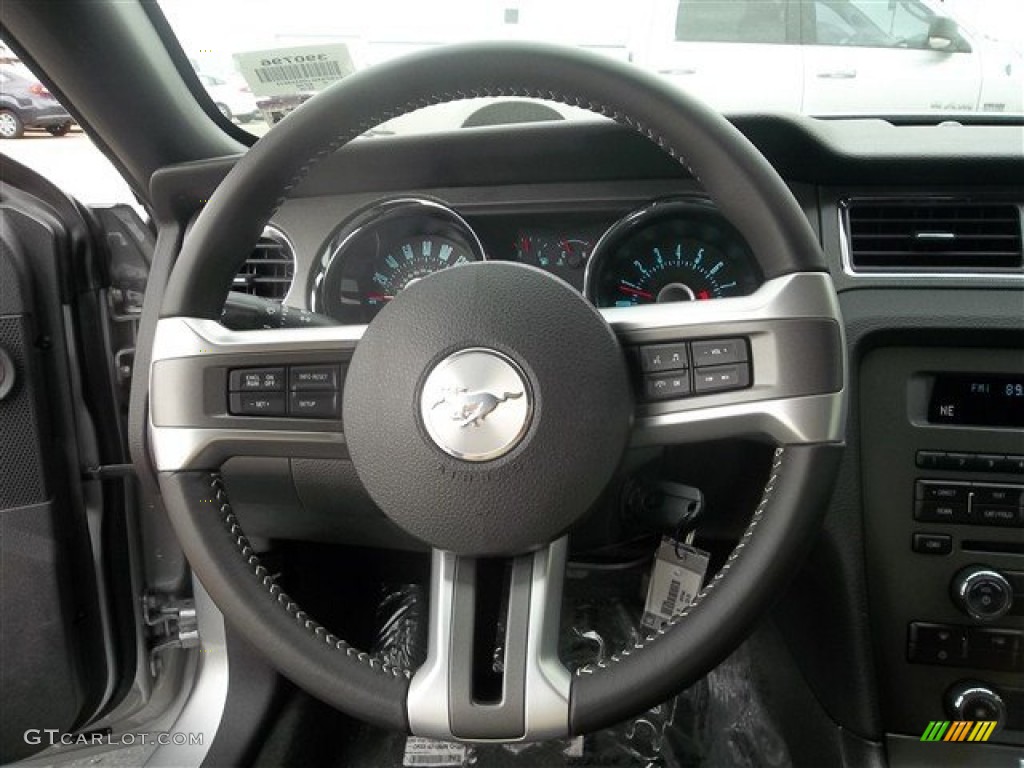 2013 Mustang V6 Coupe - Ingot Silver Metallic / Charcoal Black photo #38