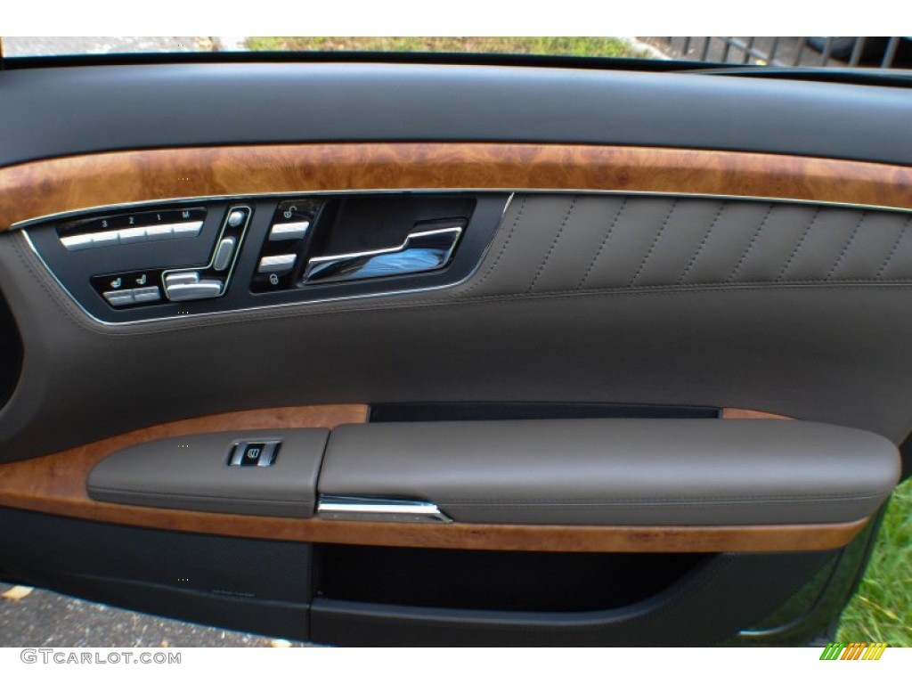 2007 Mercedes-Benz S 600 Sedan designo Corteccia Grey Door Panel Photo #72858724