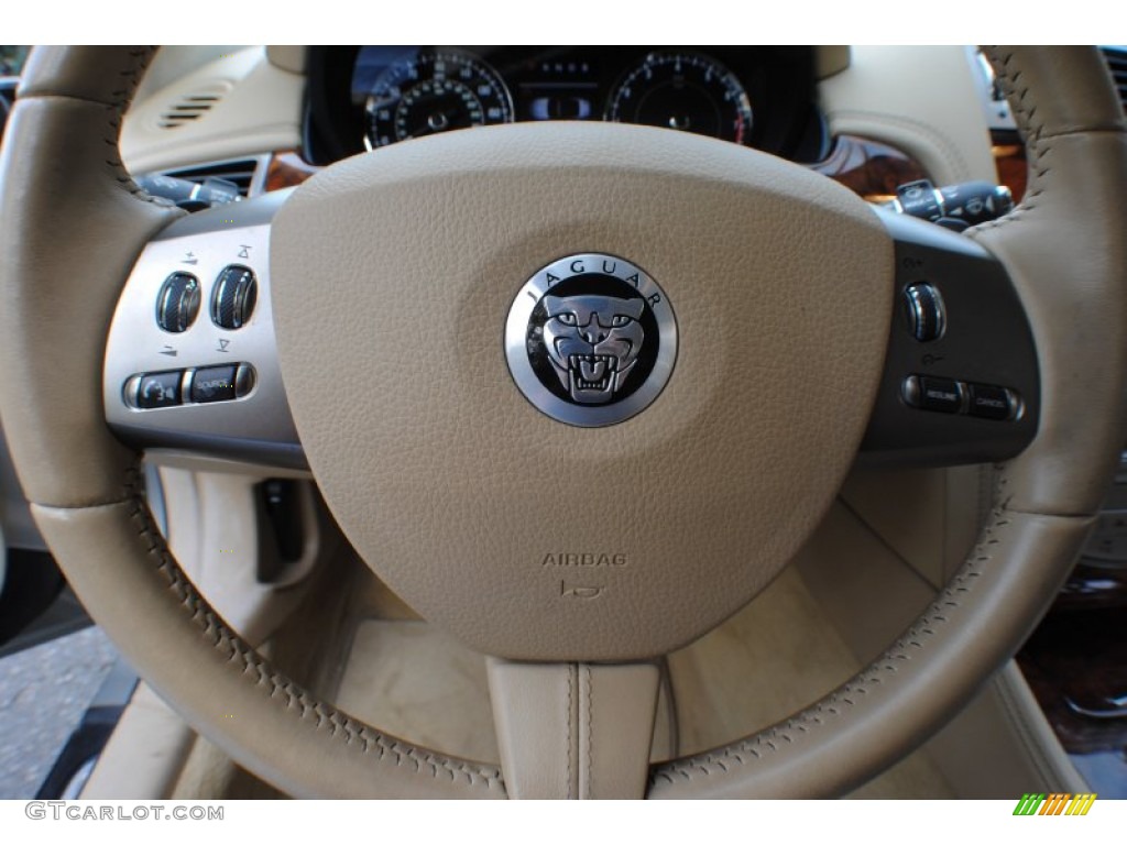 2010 Jaguar XK XK Convertible Caramel Steering Wheel Photo #72859035