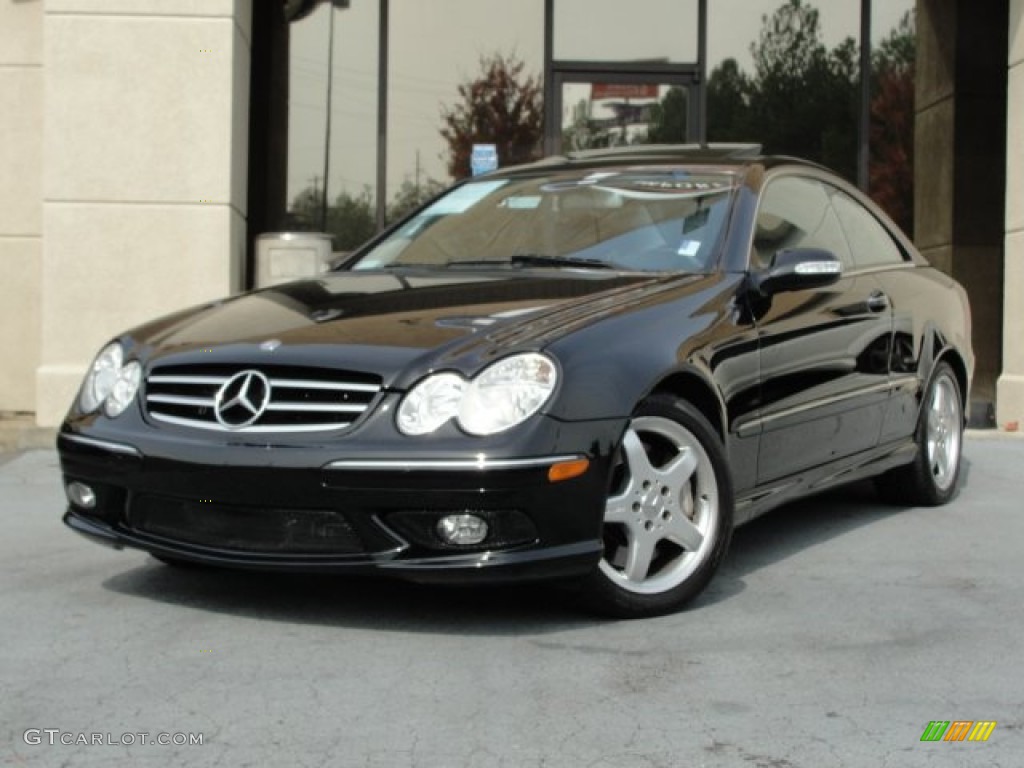 2004 CLK 500 Coupe - Black / Charcoal photo #1