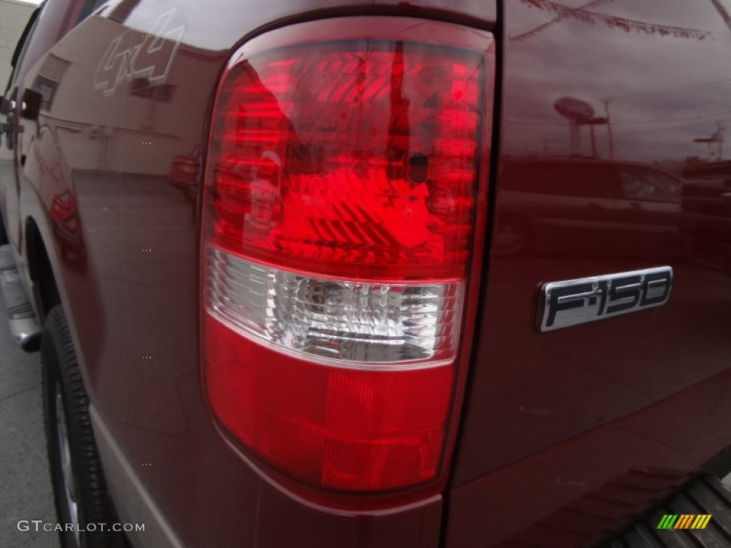 2006 F150 XLT SuperCrew 4x4 - Dark Toreador Red Metallic / Tan photo #8