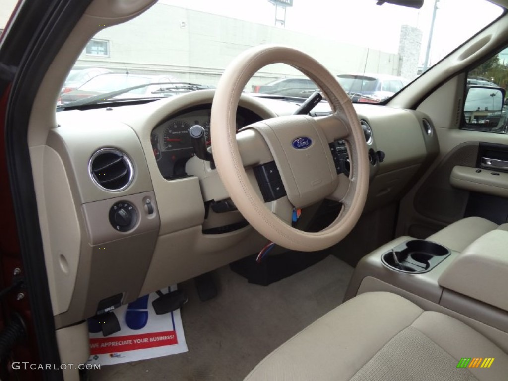 2006 F150 XLT SuperCrew 4x4 - Dark Toreador Red Metallic / Tan photo #12