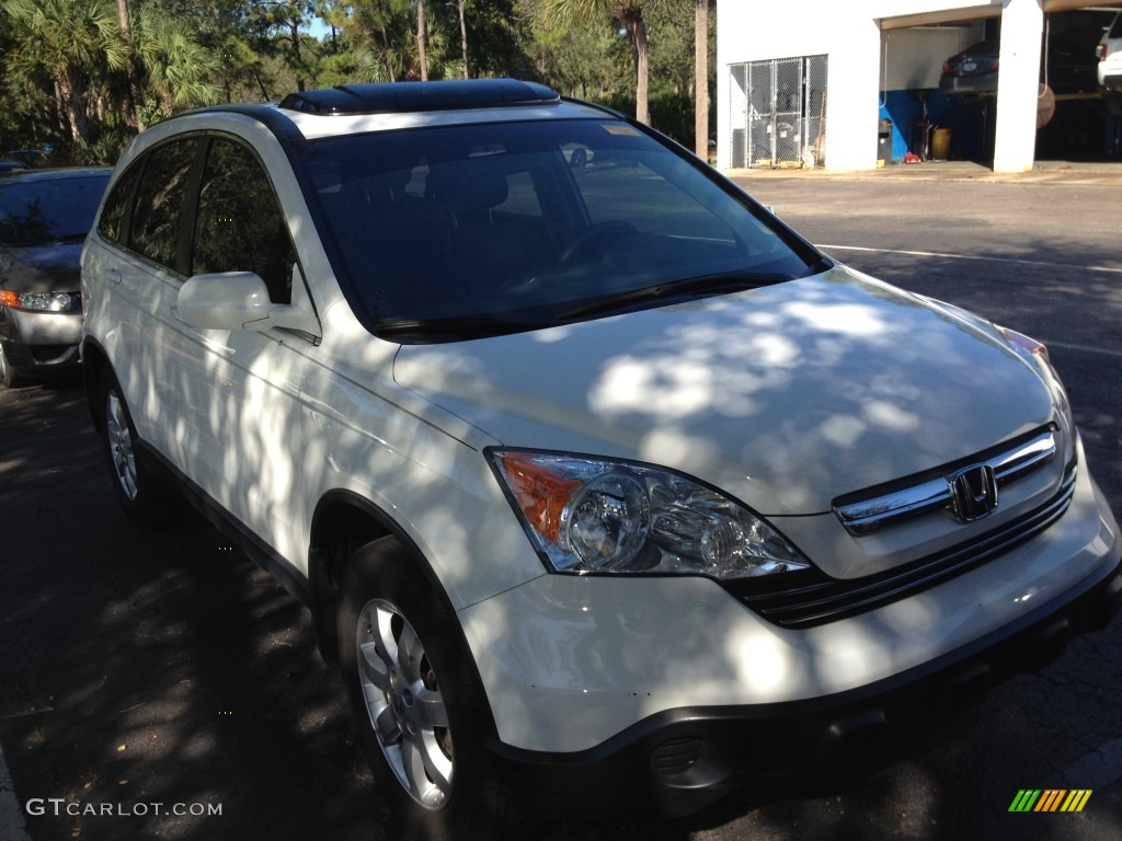 2009 CR-V LX - Taffeta White / Gray photo #8