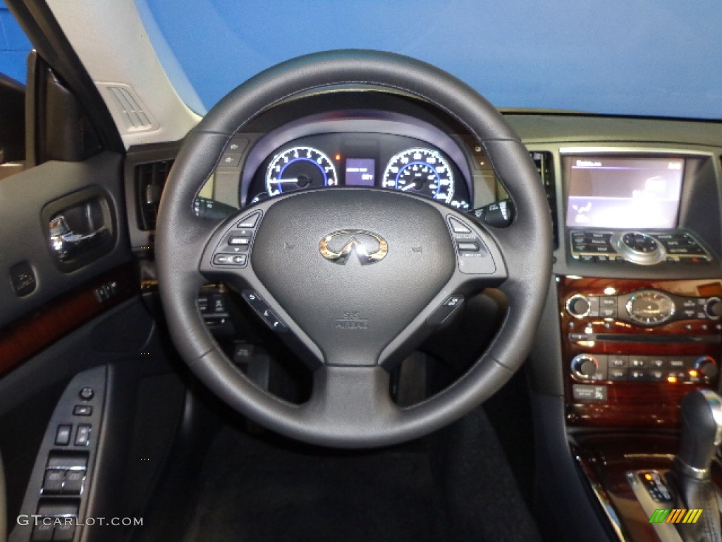 2012 Infiniti G 37 Convertible Graphite Steering Wheel Photo #72863166