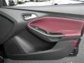 Tuscany Red Leather 2012 Ford Focus SE Sport Sedan Door Panel