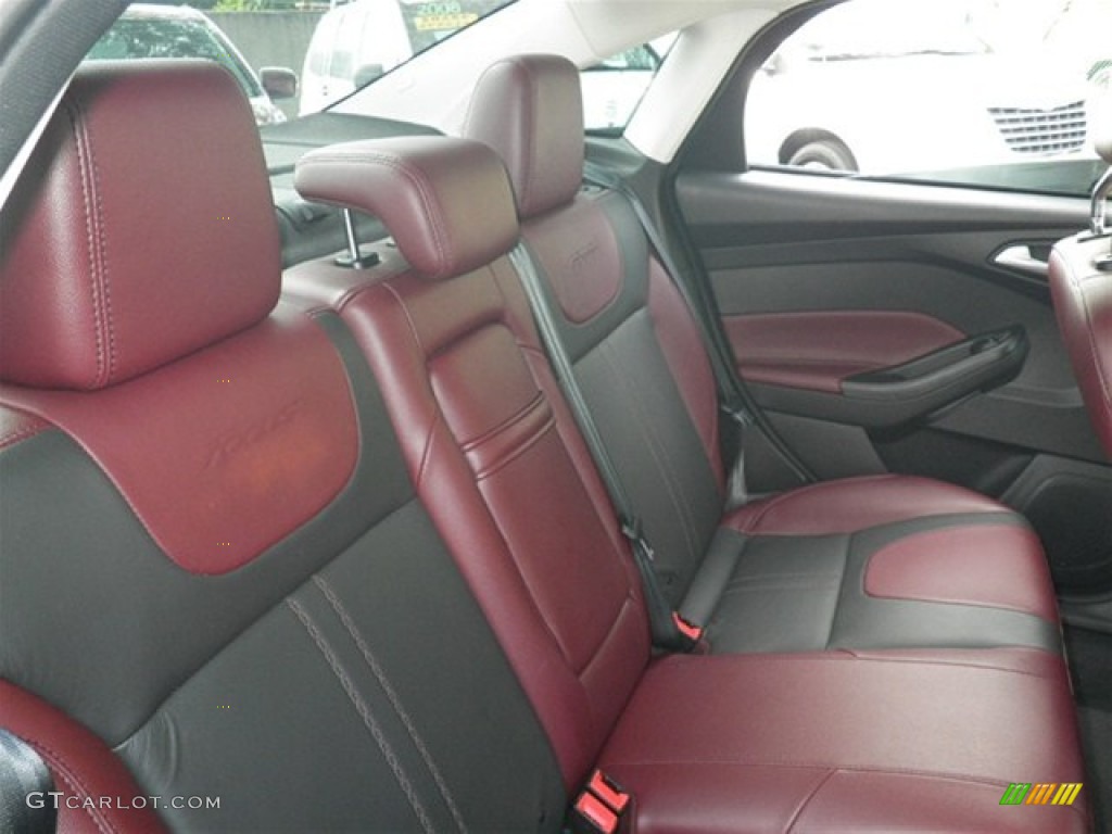 2012 Focus SE Sport Sedan - Black / Tuscany Red Leather photo #27