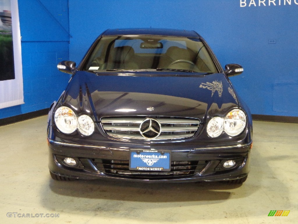 2008 CLK 350 Coupe - Majestic Black Metallic / Black photo #2