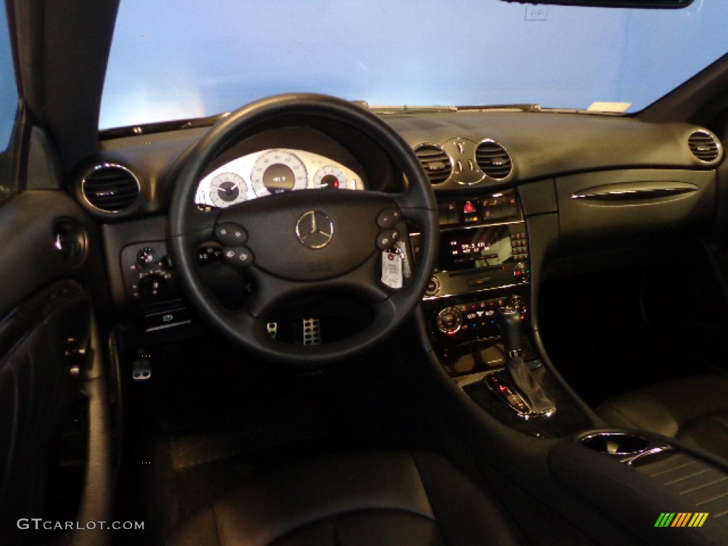2008 CLK 350 Coupe - Majestic Black Metallic / Black photo #14