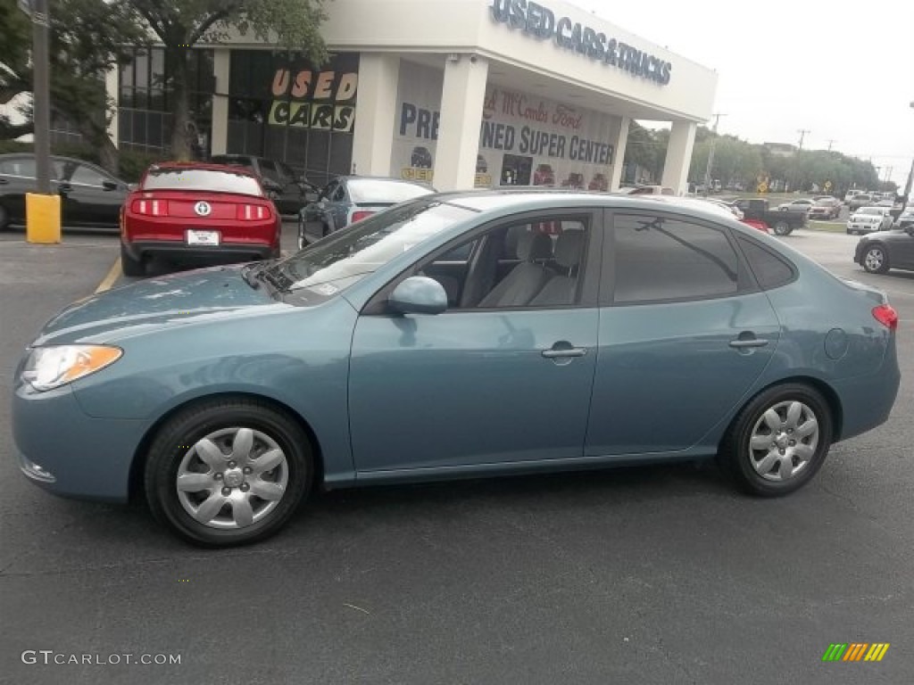 2007 Elantra GLS Sedan - Seattle Light Blue / Gray photo #6