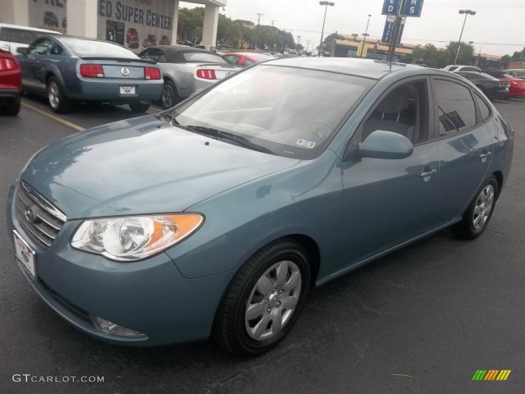 2007 Elantra GLS Sedan - Seattle Light Blue / Gray photo #7