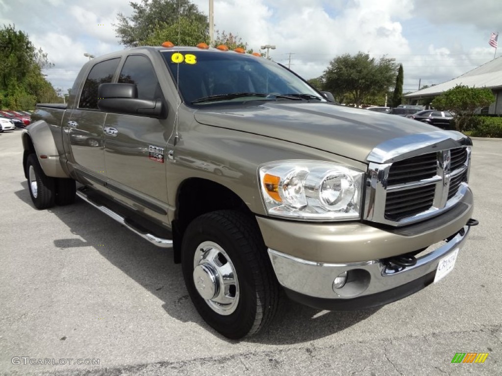 2008 Ram 3500 SLT Mega Cab 4x4 Dually - Light Khaki Metallic / Khaki photo #10