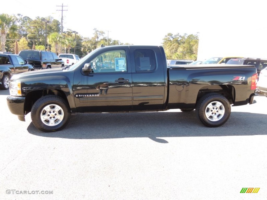 2009 Silverado 1500 LT Extended Cab 4x4 - Black Granite Metallic / Light Titanium photo #2