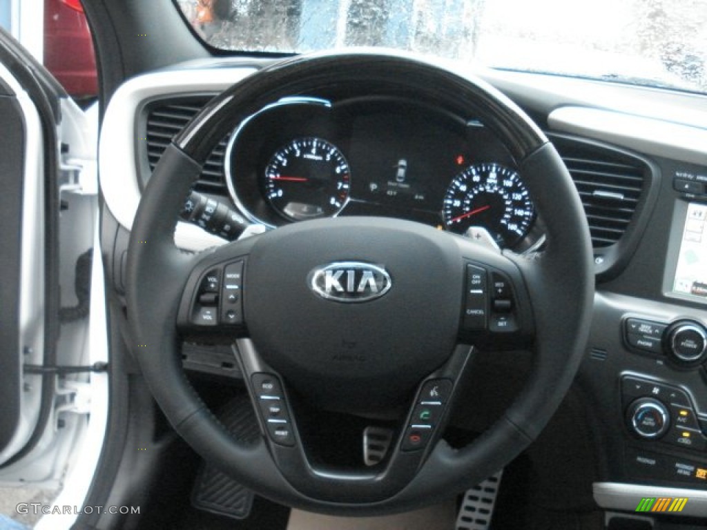 2013 Kia Optima SX Limited Black Steering Wheel Photo #72869487