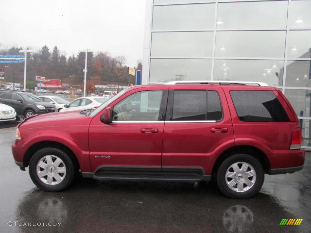 2003 Aviator Luxury AWD - Vivid Red Metallic / Light Parchment photo #2