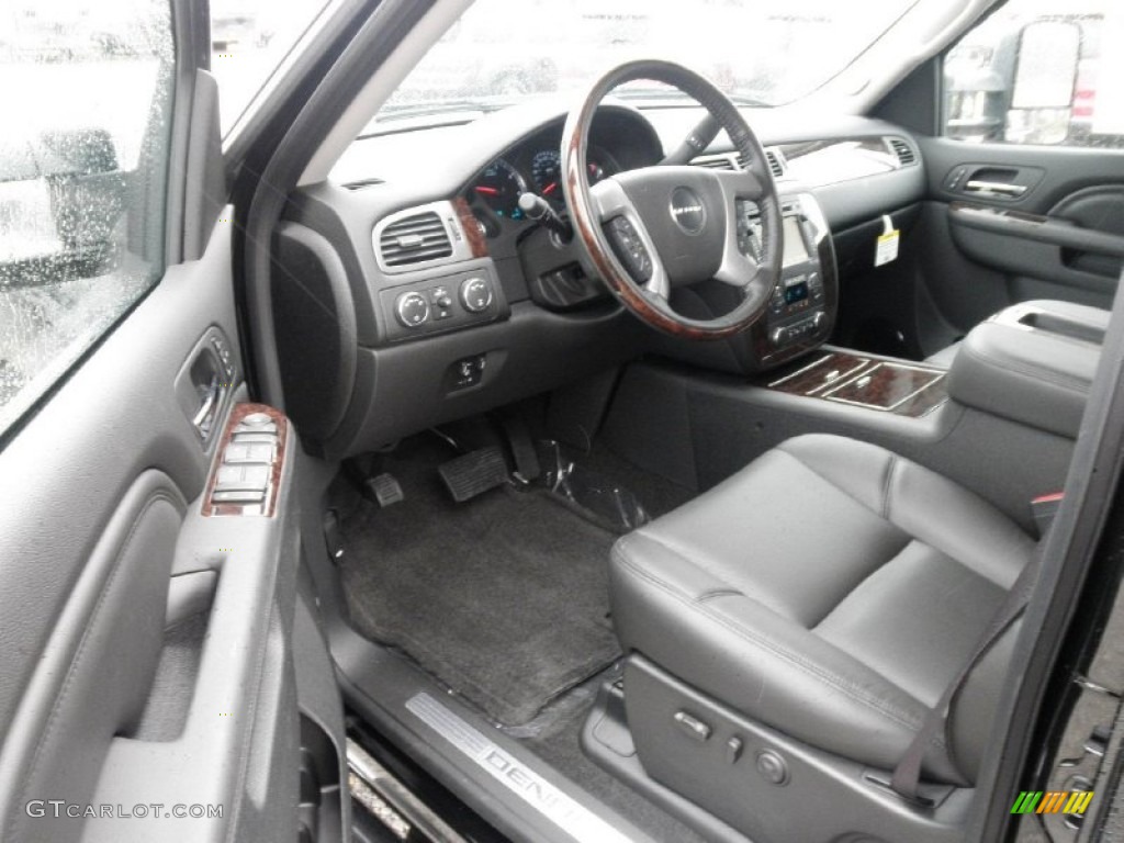 Ebony Interior 2013 GMC Sierra 3500HD Denali Crew Cab 4x4 Photo #72871593