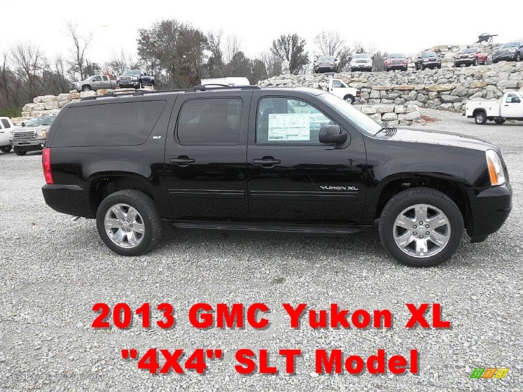 2013 Yukon XL SLT 4x4 - Onyx Black / Ebony photo #1