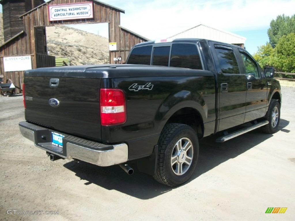 2006 F150 XLT SuperCrew 4x4 - Black / Medium/Dark Flint photo #2