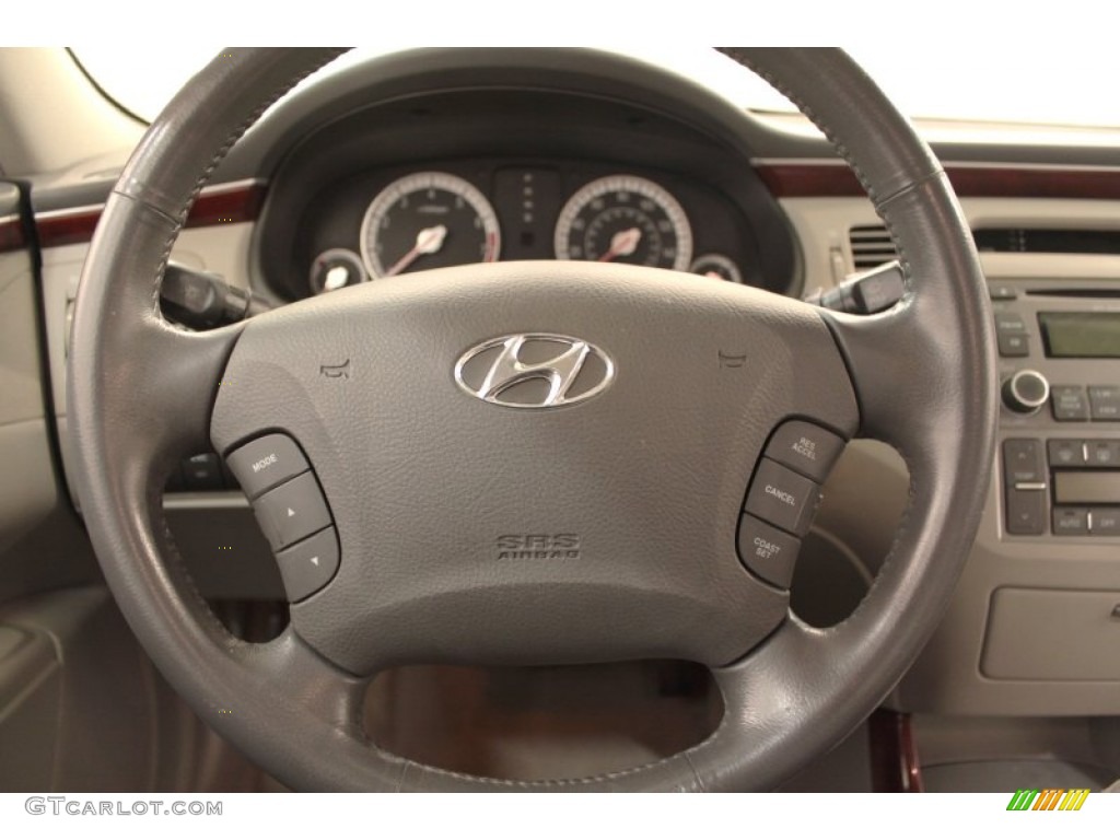 2007 Hyundai Azera GLS Gray Steering Wheel Photo #72873855