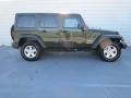 2012 Natural Green Pearl Jeep Wrangler Unlimited Sport S 4x4  photo #2