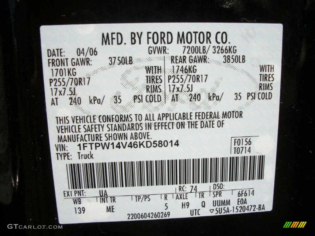 2006 F150 XLT SuperCrew 4x4 - Black / Medium/Dark Flint photo #31